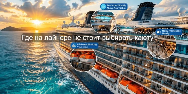 Расположение кают на круизном лайнере