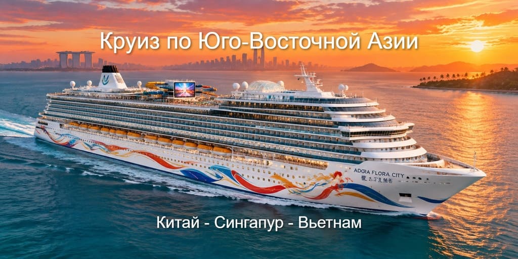 Круиз Китай — Сингапур — Вьетнам: 16 ночей на новом лайнере Adora Flora City